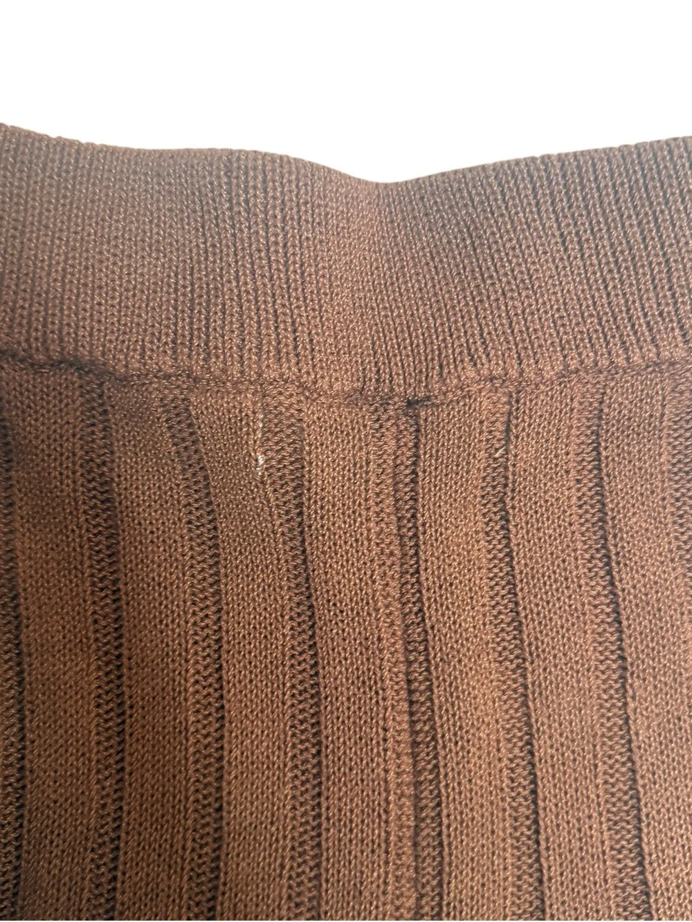 Free People Beach Imogene Sweater Pant Set Medium Cigar Brown Cotton Ribbed Knit - Picture 11 of 12